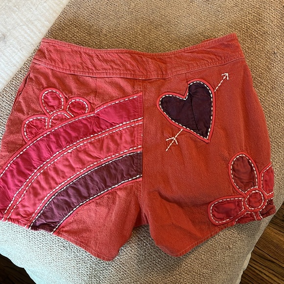 Free People Coral Floral Lace-Up Shorts - Picture 5 of 10